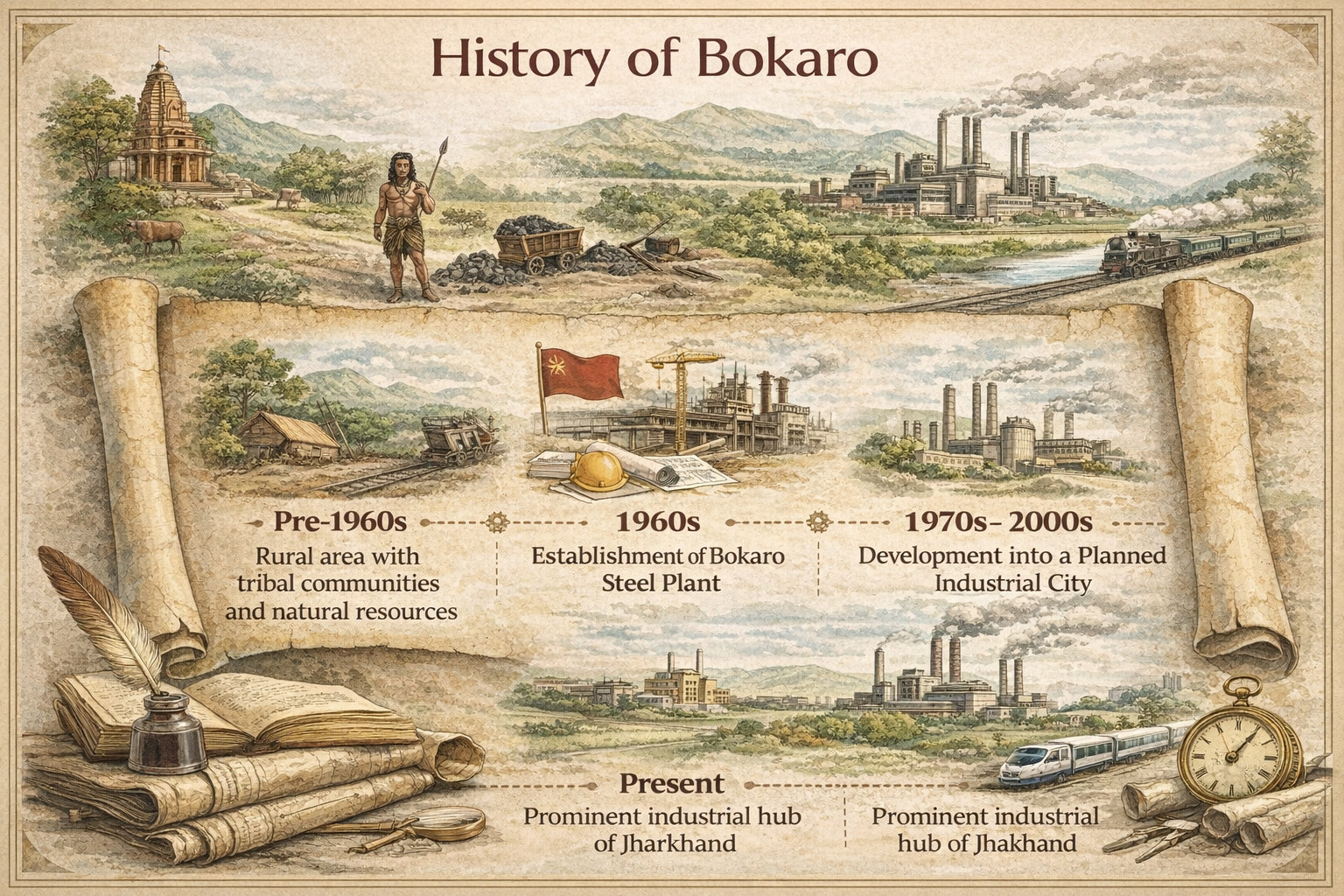 history of bokaro a timeline of growth