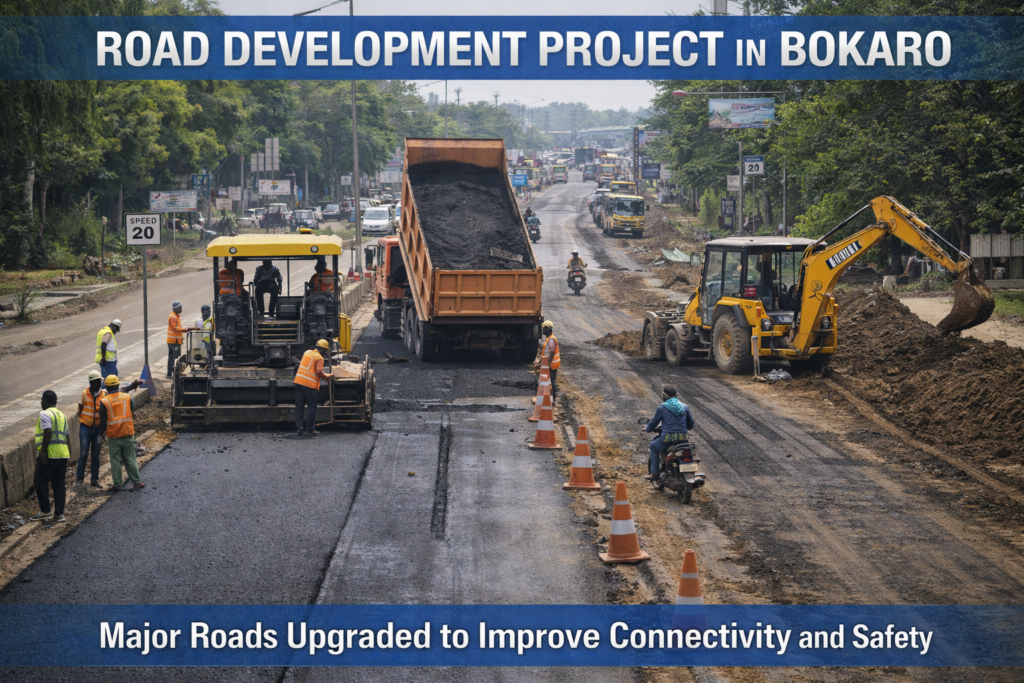 road construction in bokaro progress